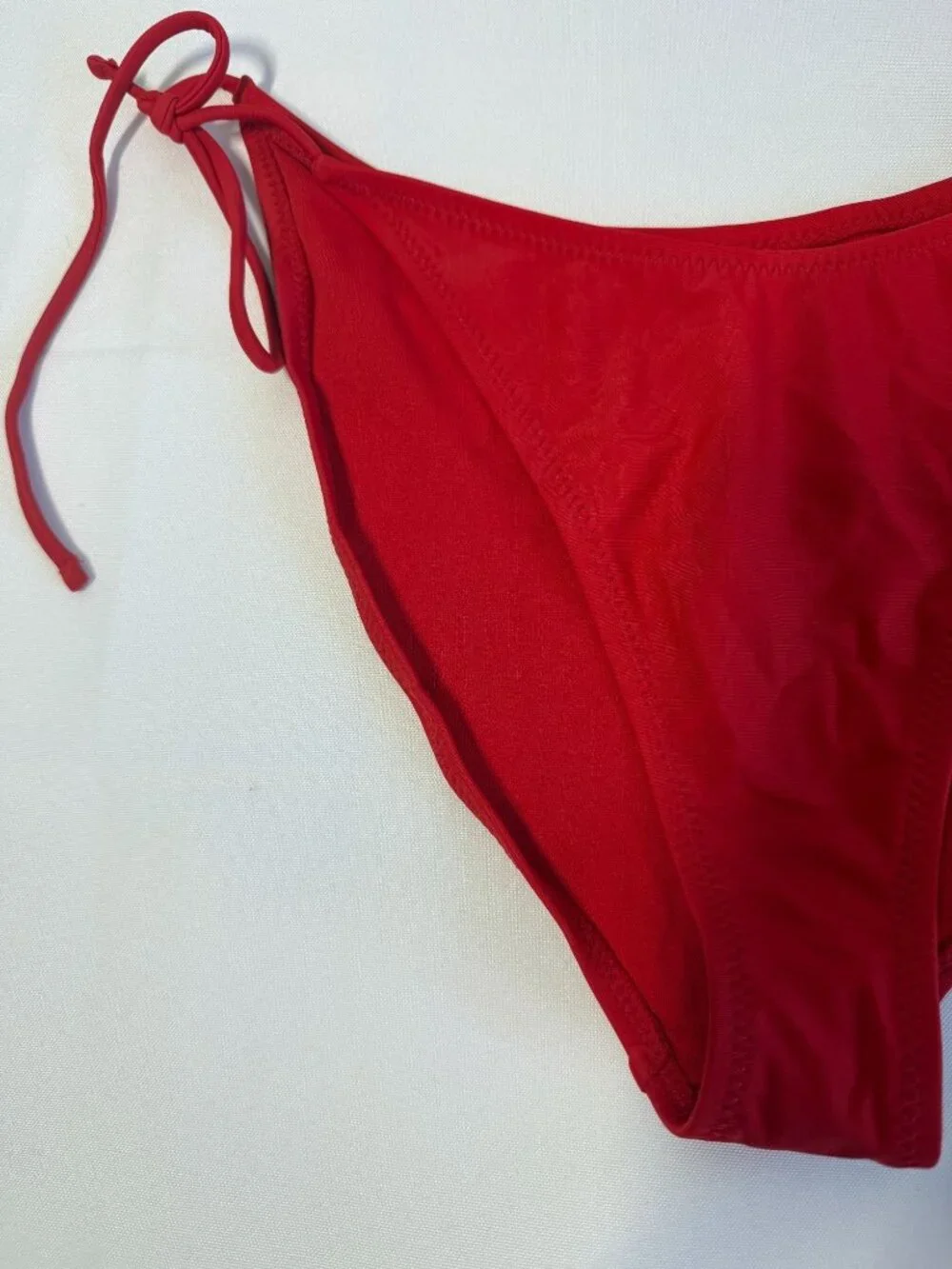 Wild Fable Red Bikini‎ Bottom Side Tie Low Rise Extra High Leg Cheeky Medium NWT